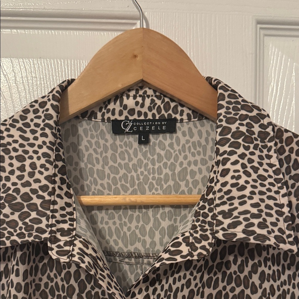 Ceezelee Leopard Print Blouse